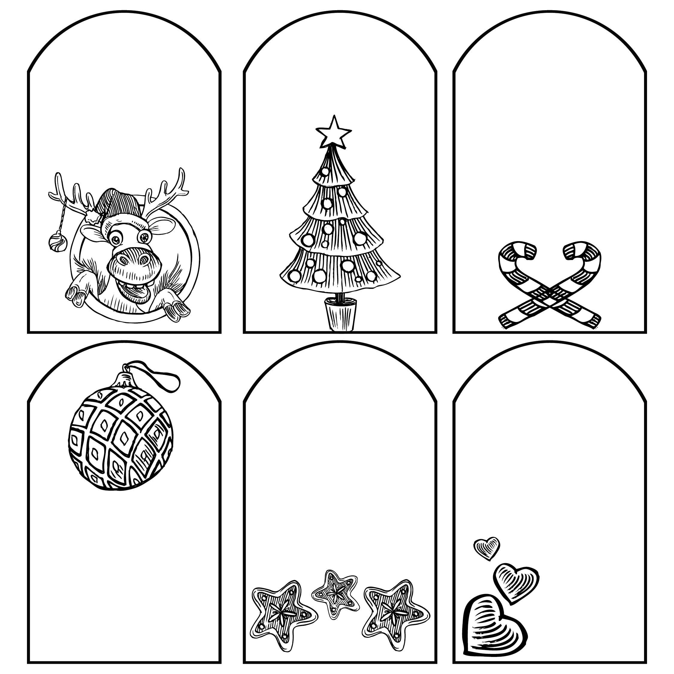 10 Best Black And White Printable Christmas Tags PDF For Free At