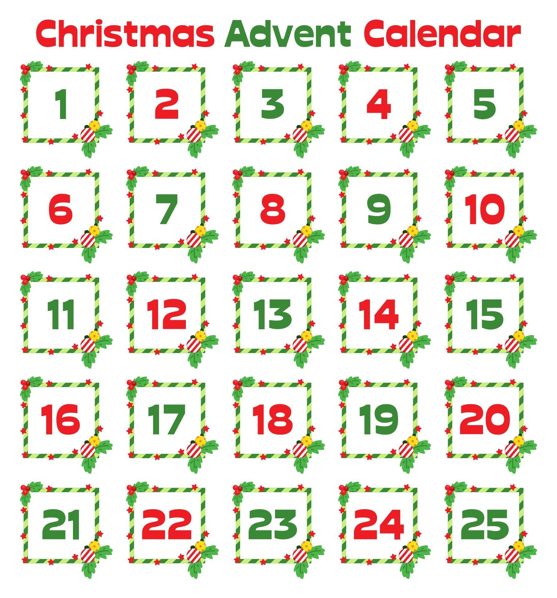10 Best Free Printable Christmas Numbers 1 To 31 PDF For Free At
