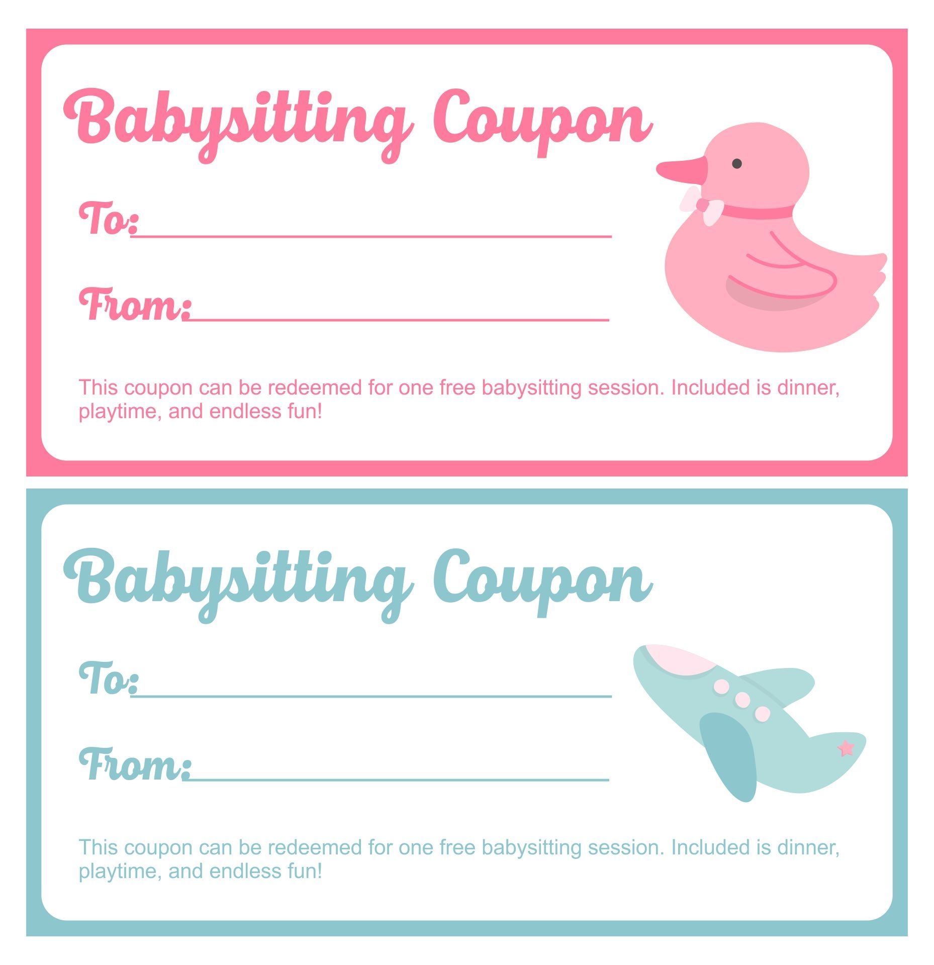 10 Best Printable Babysitting Voucher Template PDF For Free At