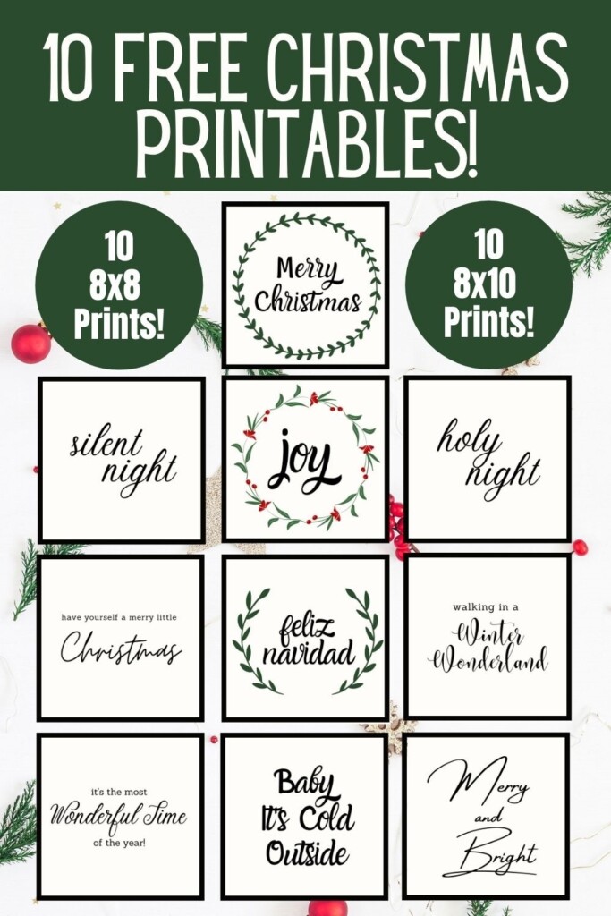 10 FREE Christmas Printables Perfect For 8x10 Or 8x8 Frames Simply 