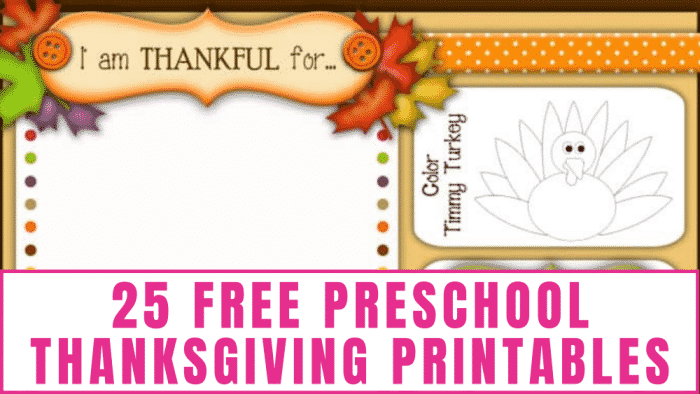 25 Free Preschool Thanksgiving Printables Freebie Finding Mom