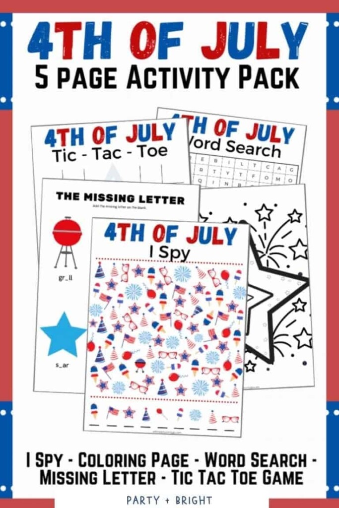 4th Of July Bingo Cards Printable And Other Patriotic Games For Kids 