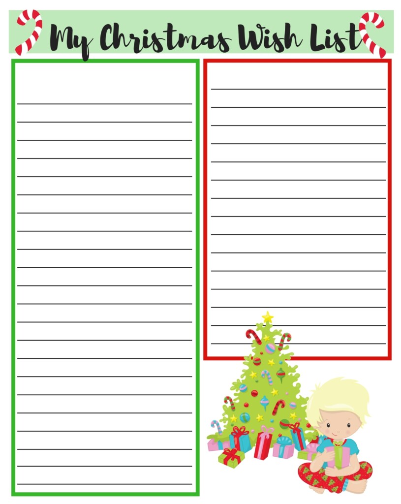 5 Best Images Of Free Printable Christmas List Paper Printable 
