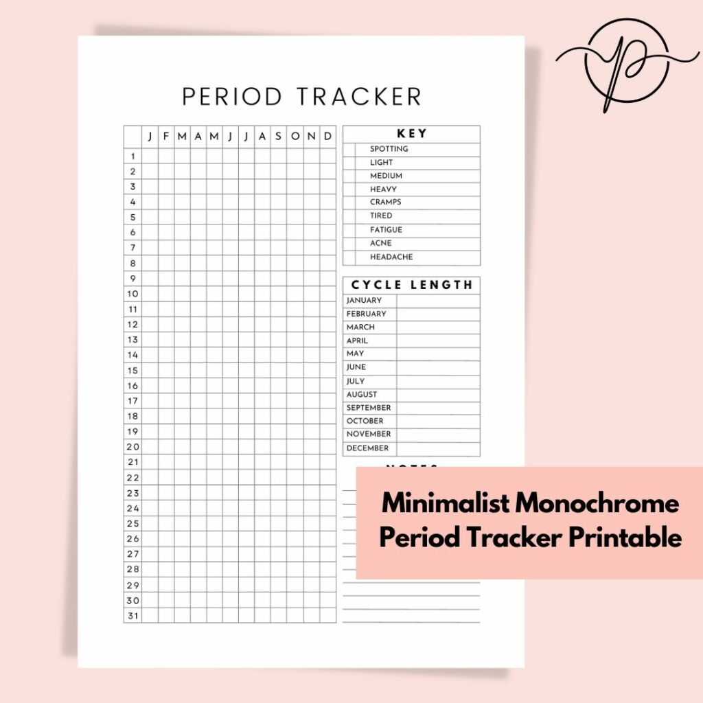 5 FREE Period Tracker Printables With Instant Download