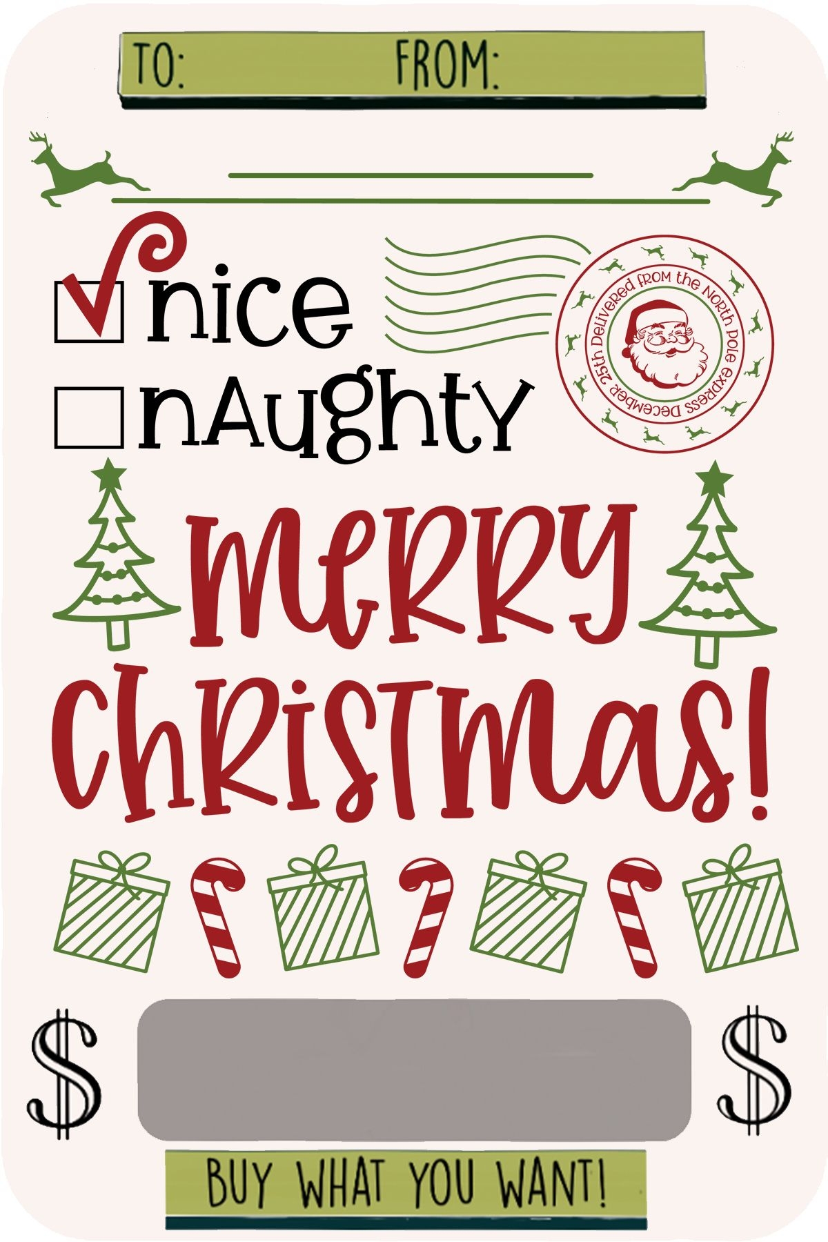 50 Free Printable Christmas Money Cards Free Money Holders