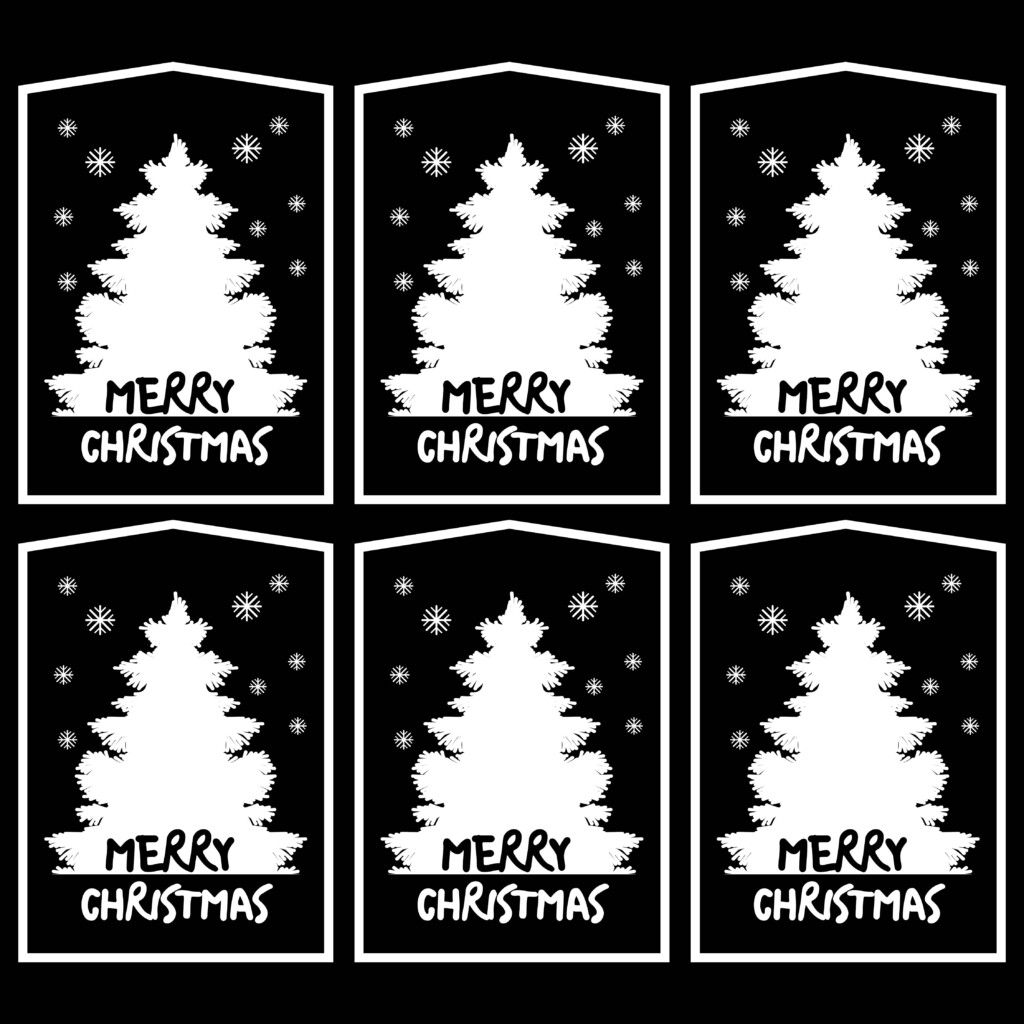 6 Best Images Of Free Printable Christmas Gift Tags Black And White 