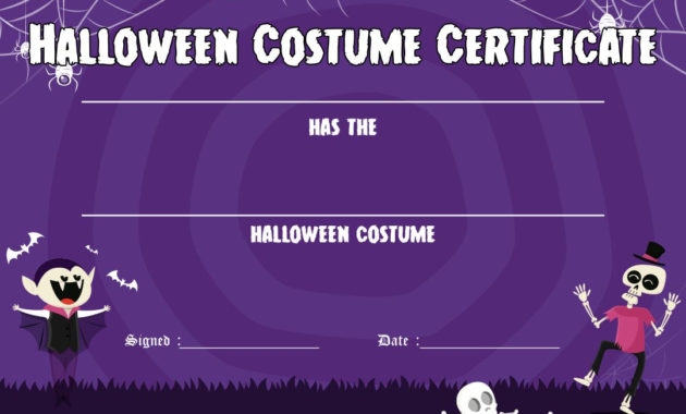 7 Best Free Printable Halloween Awards Printablee Within Best Costume 