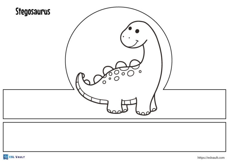 7 Free Printable Dinosaur Headband Templates ESL Vault