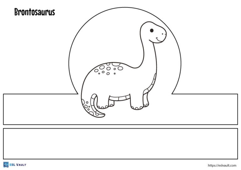 7 Free Printable Dinosaur Headband Templates ESL Vault