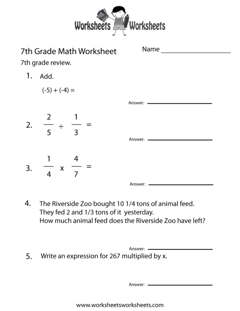 7th Grade Science Worksheets Free Printable Printable Worksheets
