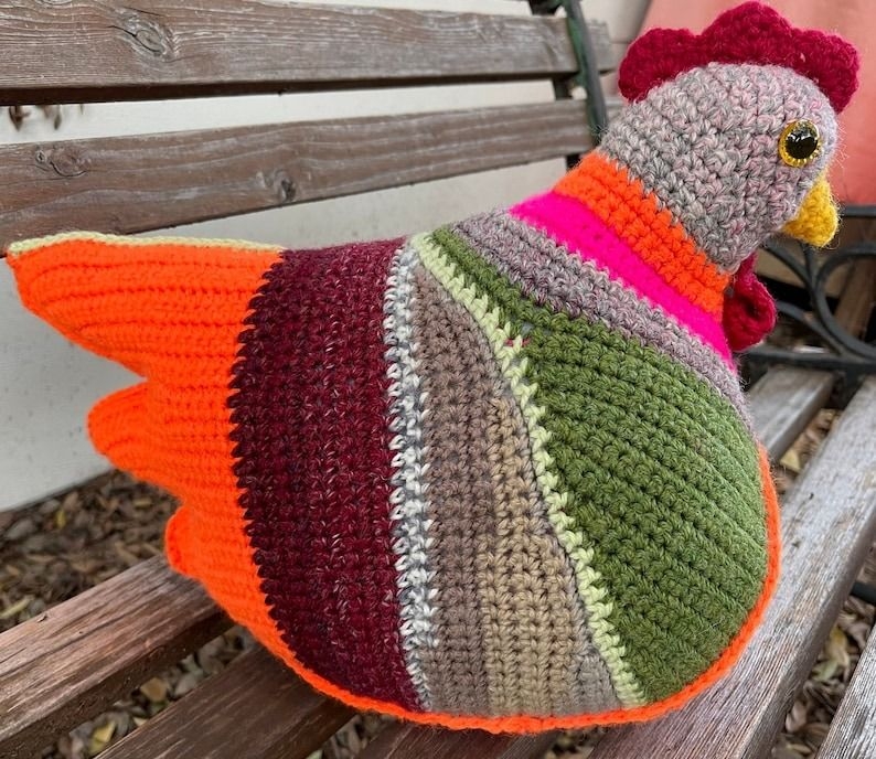 8 Cute Emotional Support Chicken Patterns Knit And Crochet Chicken 