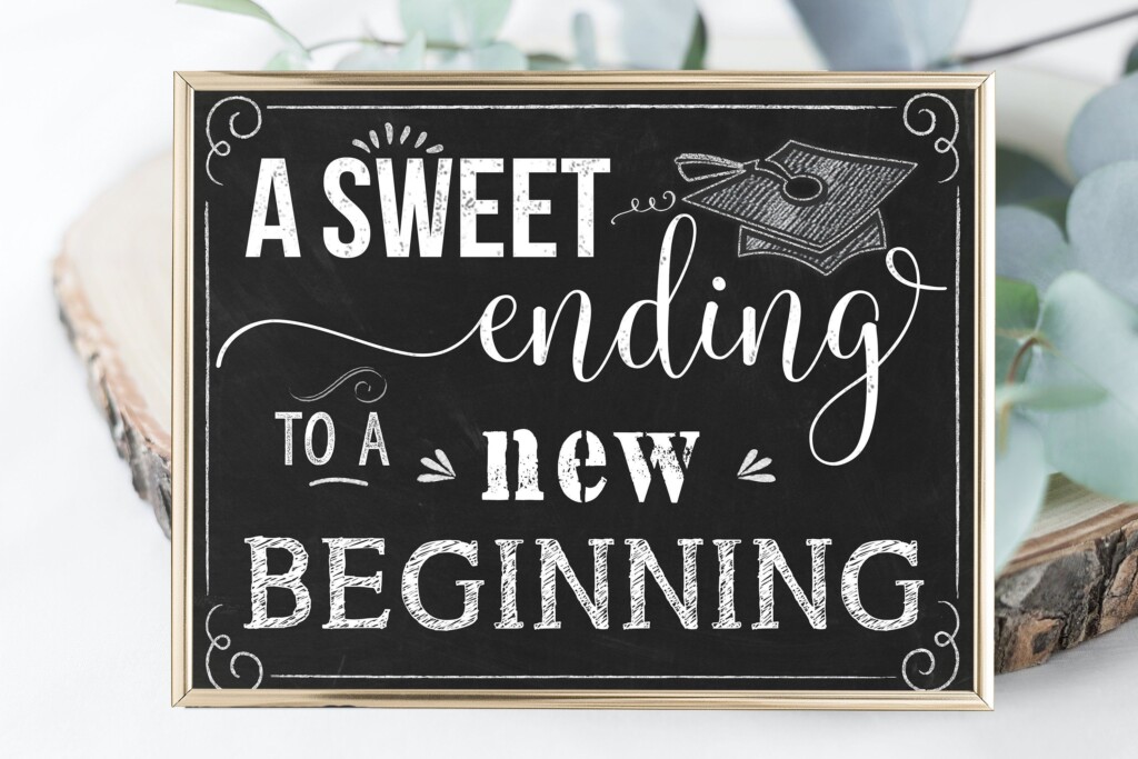 A Sweet Ending To A New Beginning Graduation Free Printable Dev 