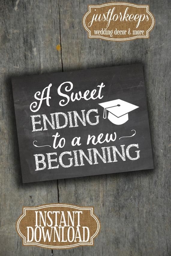 A Sweet Ending To A New Beginning Graduation Free Printable Dev 