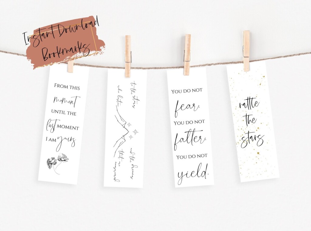 Acotar Bookmarks Printable Printable Bookmarks