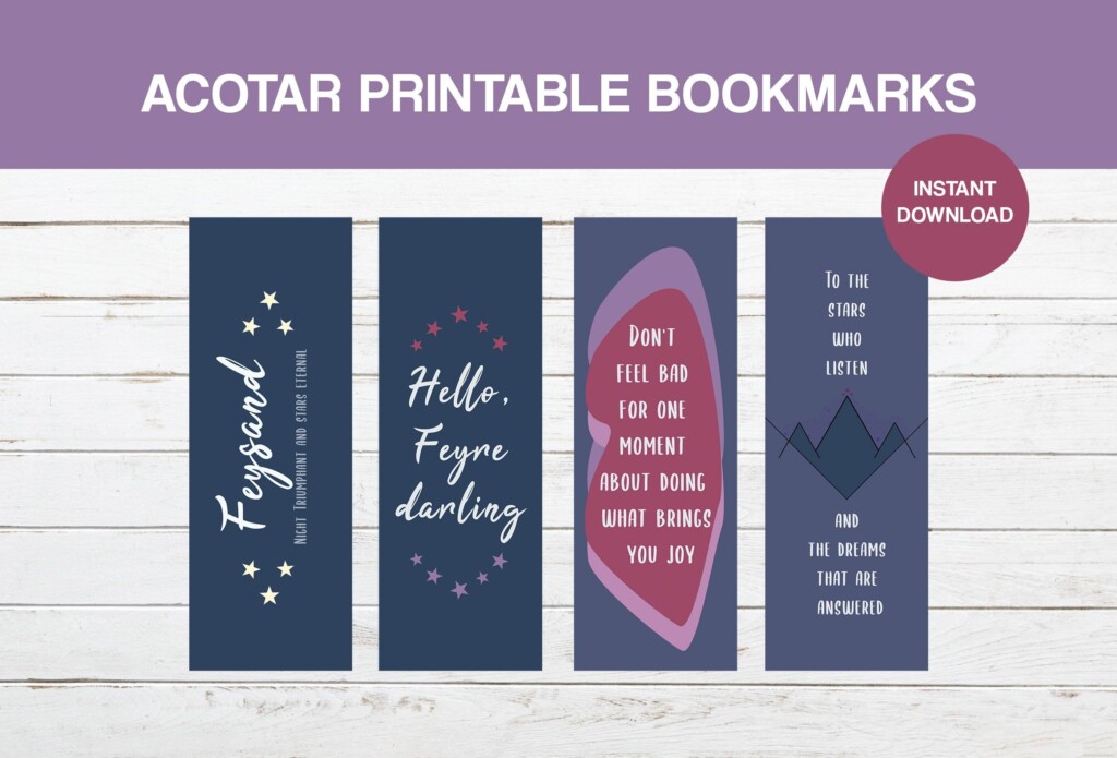 Acotar Bookmarks Printable Printable Bookmarks