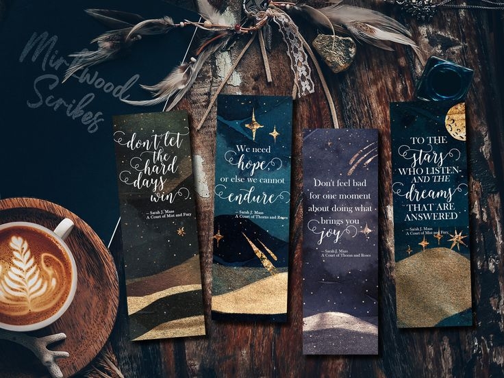 ACOTAR Quote Printable Bookmarks Sarah J Maas Book Quotes Watercolor 
