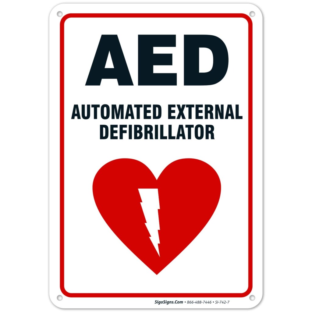 Aed Signs Free Printable Printable Form Templates And Letter