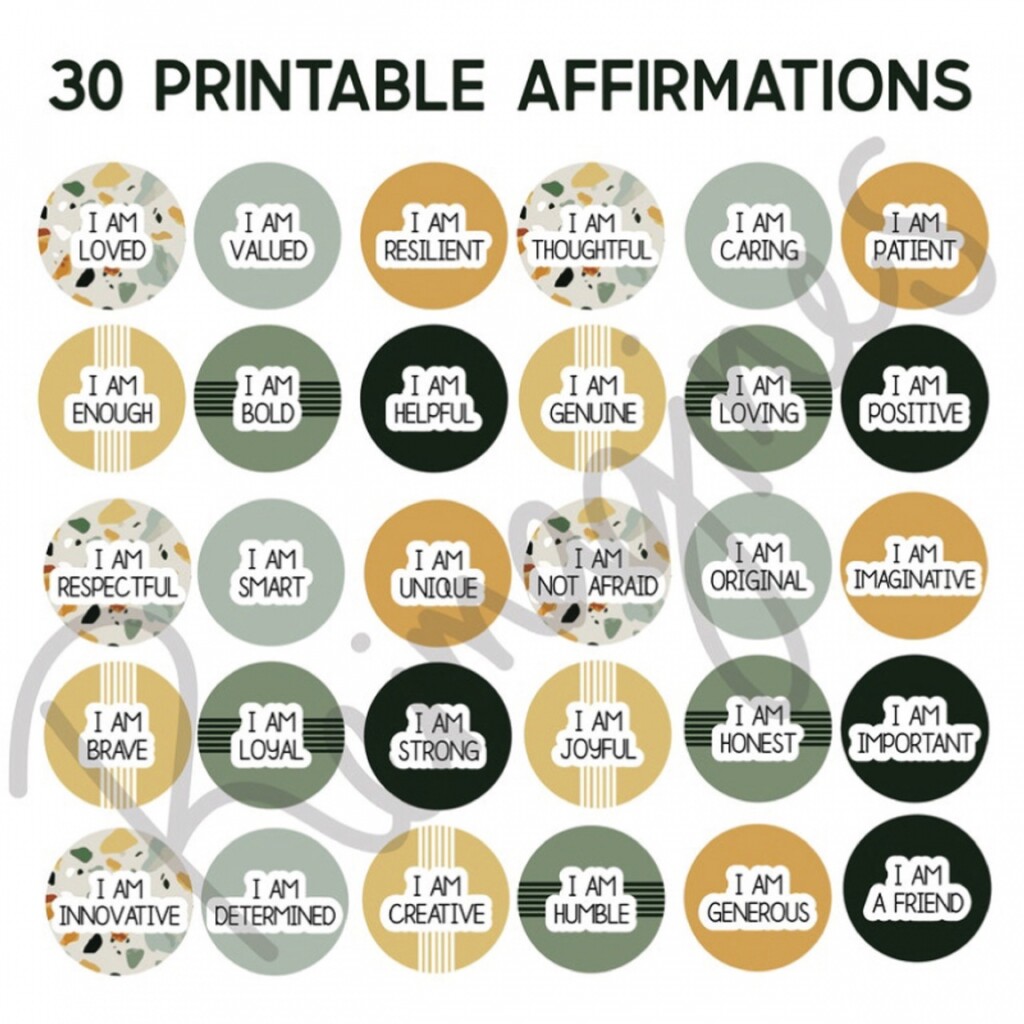 Affirmation Station Printable Free FREE Printable A Z