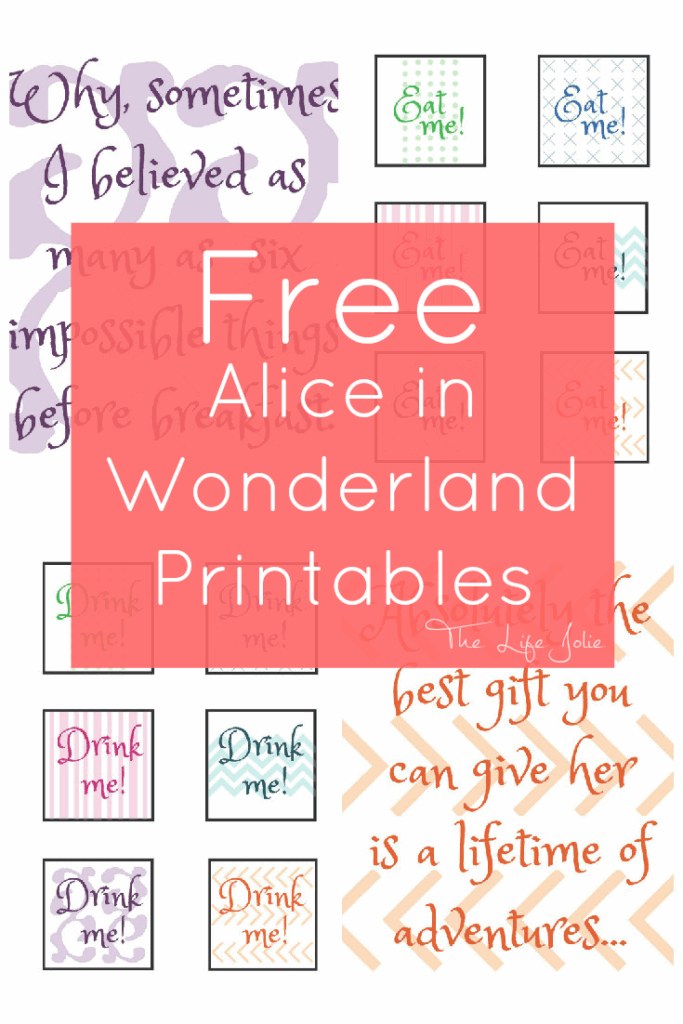 Alice In Wonderland Free Printables
