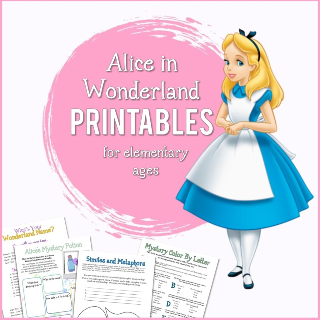 Alice In Wonderland Printables Pdf Free