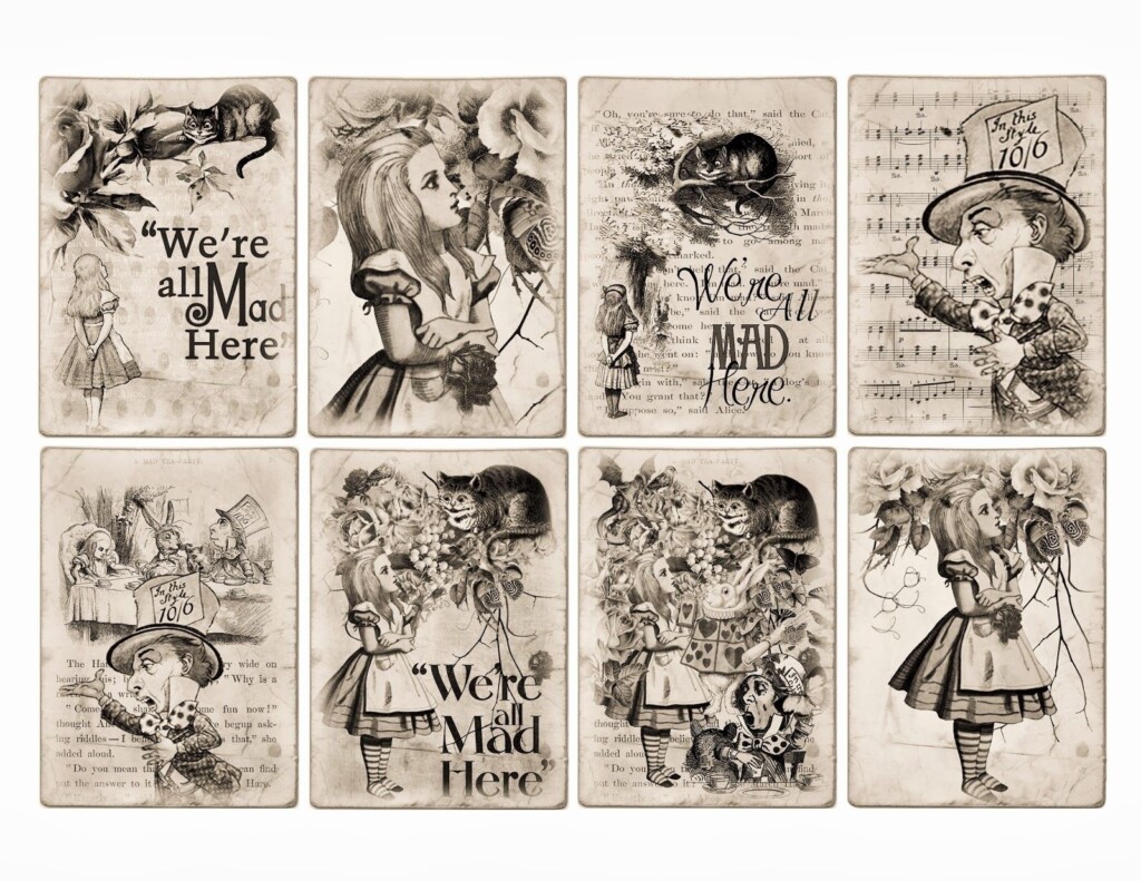 Alice Wonderland Free Printables