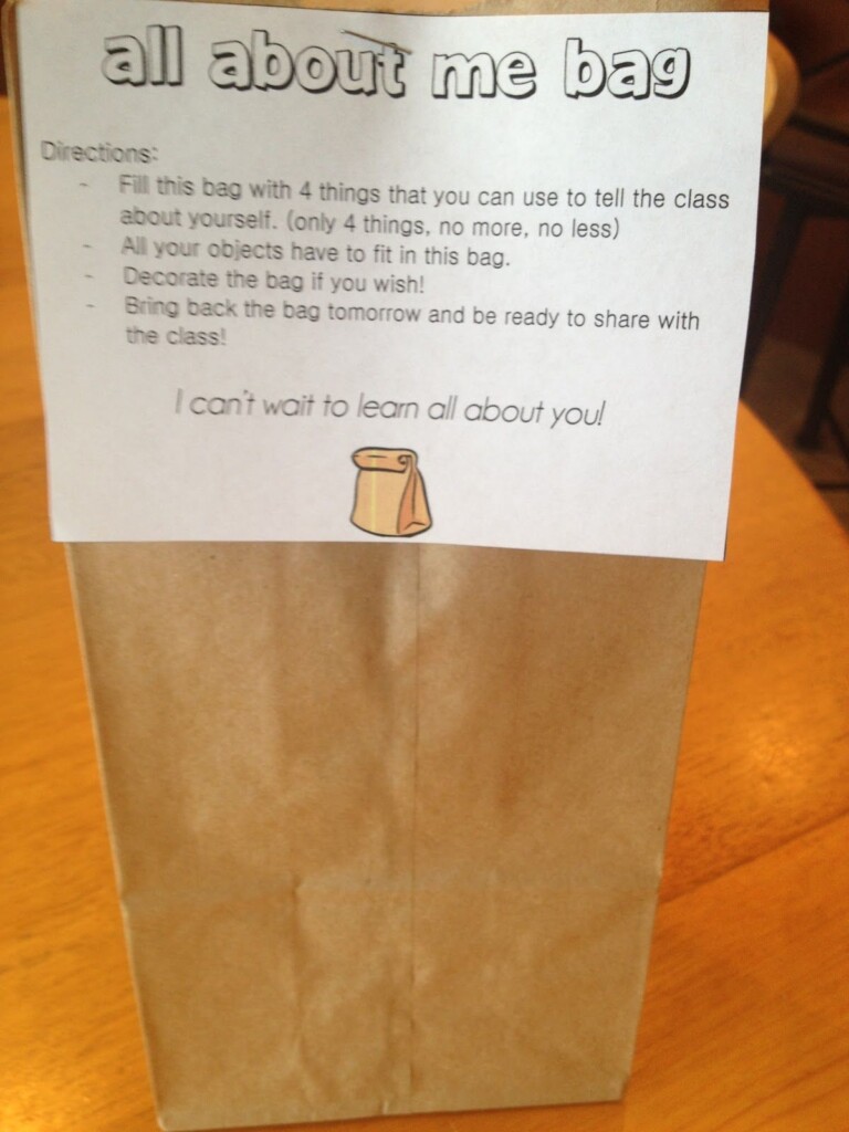 All About Me Bag Printable Printable Templates Free