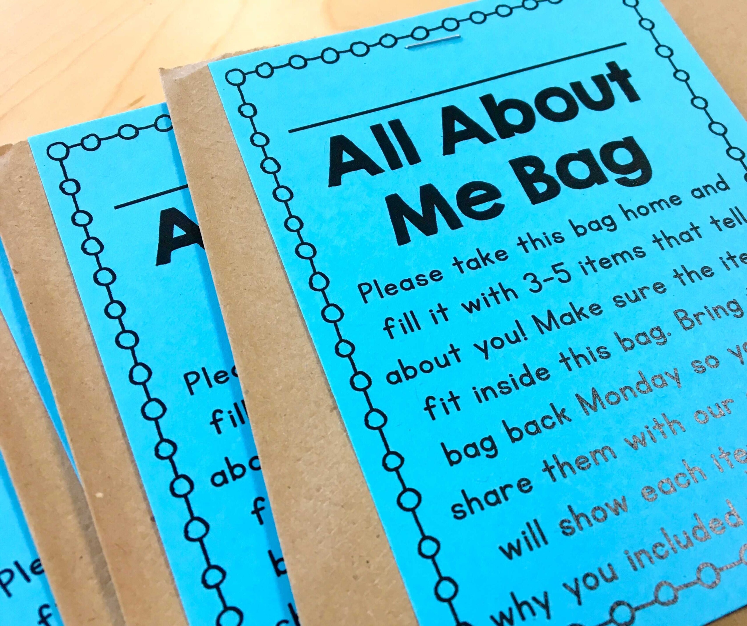 All About Me Bag Printable Printable Templates Free