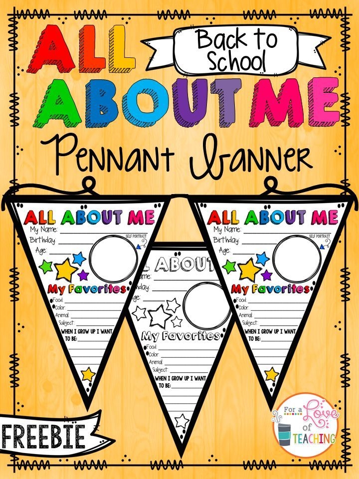 All About Me Banner Free Printable Web Teachers Can Find A Variety Of 