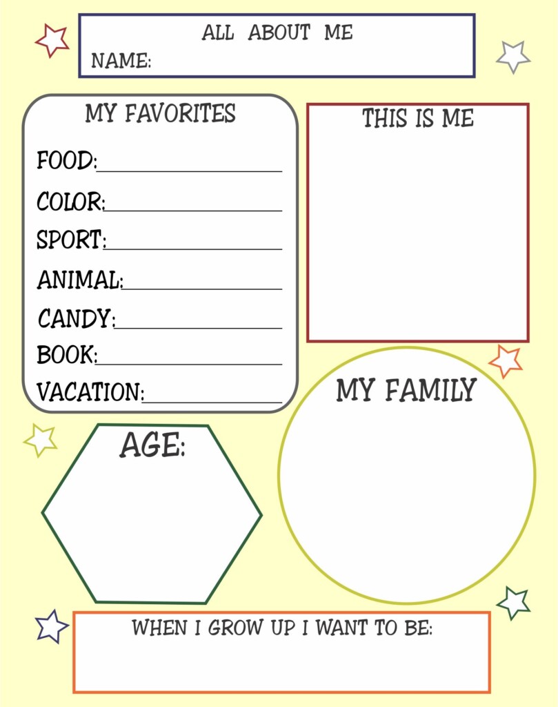 All About Me Free Printable Book