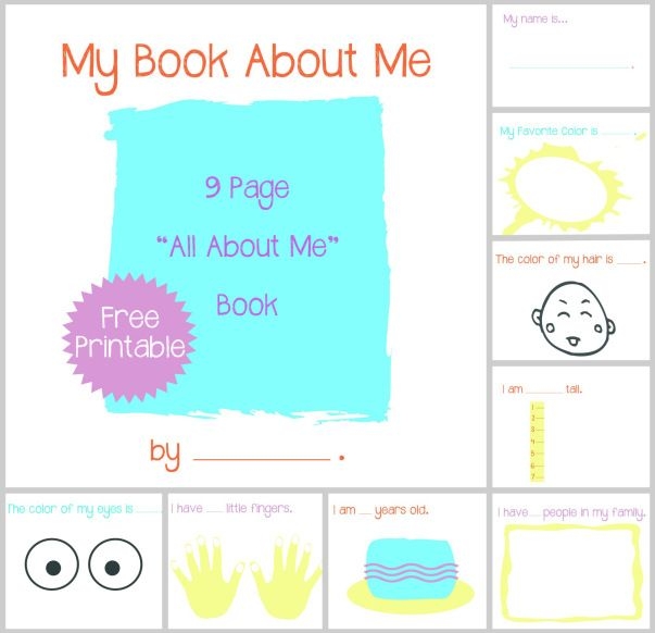 All About Me Free Printable Book