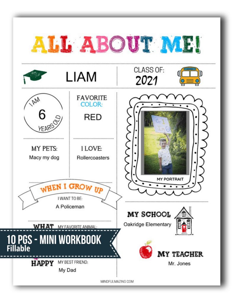 All About Me Poster Free Printable