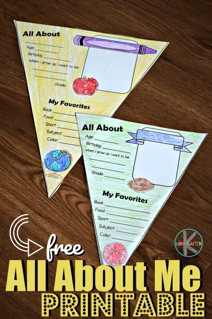 All About Me Posters Free Printable