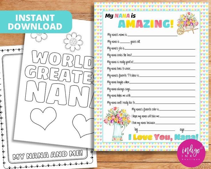 All About My Nana Free Printable Printable Templates