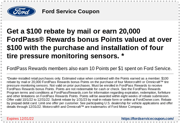 All Coupons Ford Service Coupon Tires Brake Oil Change Batteries