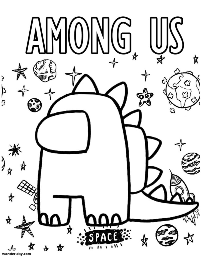 Among Us Coloring Pages Free Printable