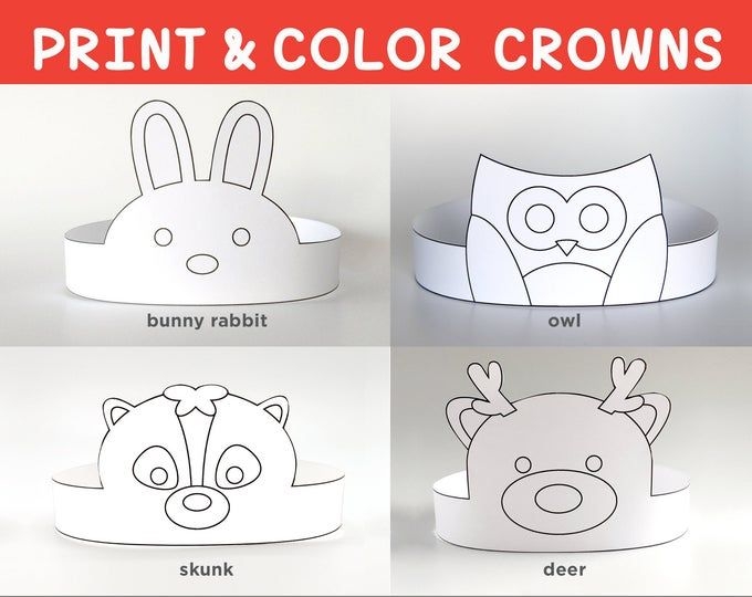 Animal Headbands Printable Printable Calendars AT A GLANCE