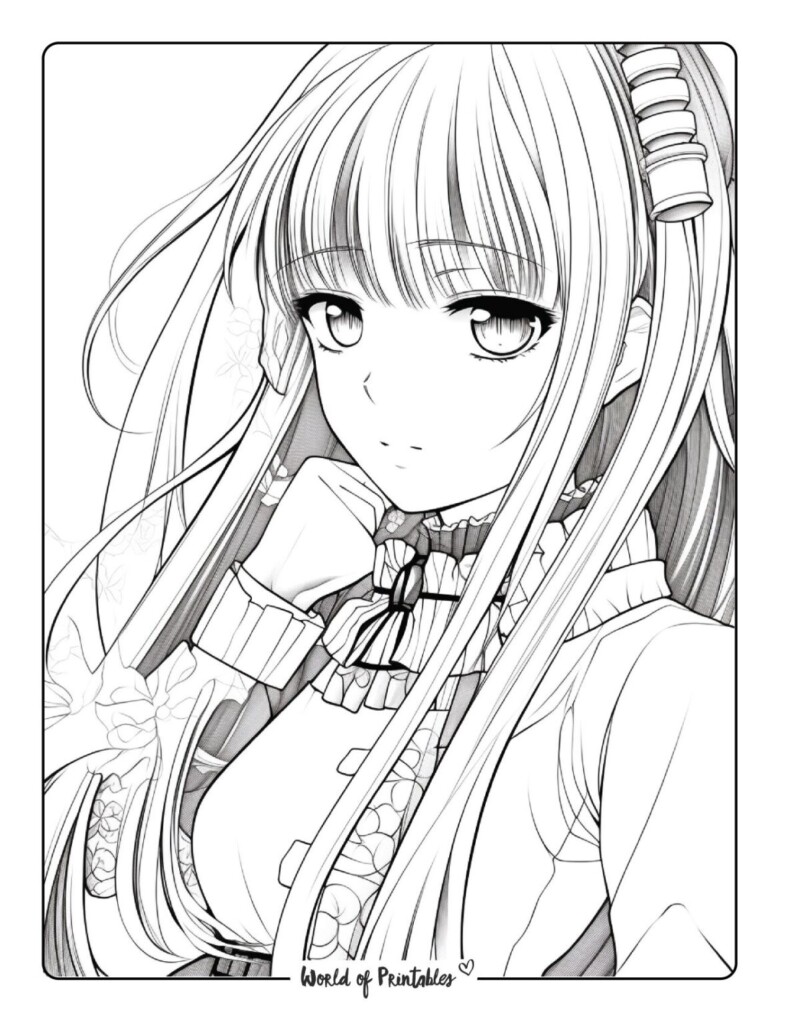 Anime Coloring Pages For Kids Adults World Of Printables