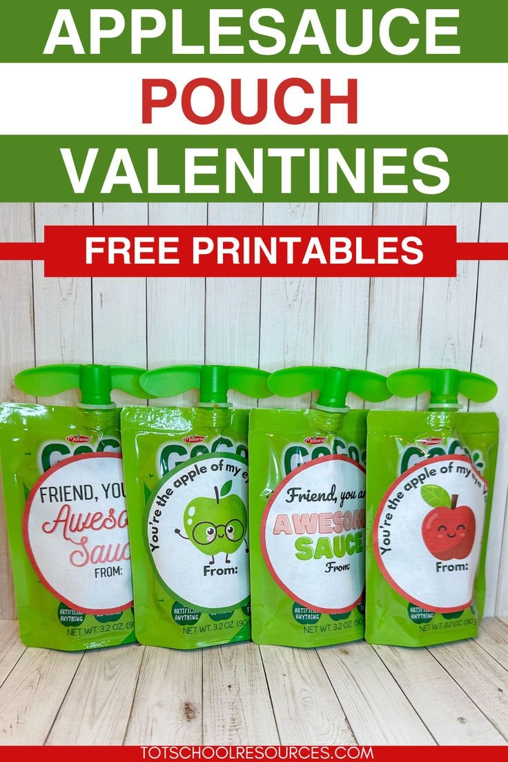 Applesauce Pouch Valentines Applesauce Pouch Valentines Applesauce