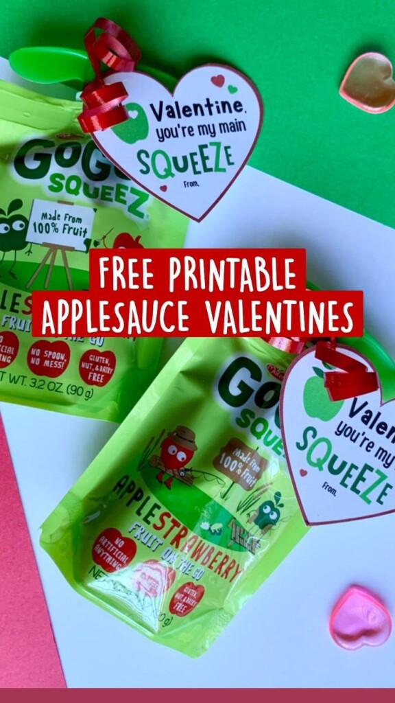 Applesauce Pouch Valentines Free Printable Dev onallcylinders