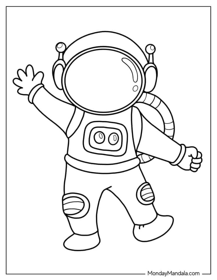 Astronaut Printable Template Social Media Template