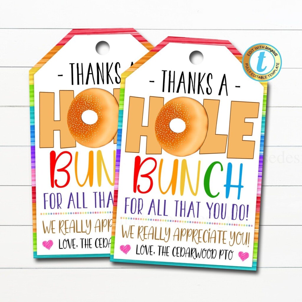Bagel Teacher Appreciation Free Printable