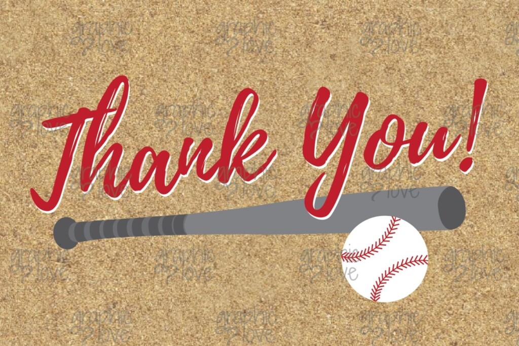 Baseball Thank You Cards Printable Free Free Printable Card