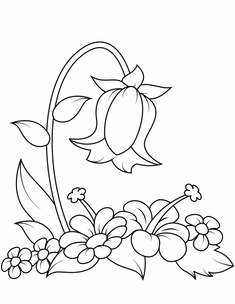 Bell Flower Coloring Page Free Printable Coloring Pages