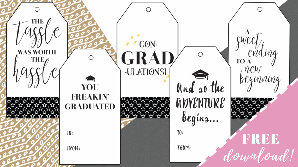 Best Free Printable Graduation Gift Tags By Sophia Lee