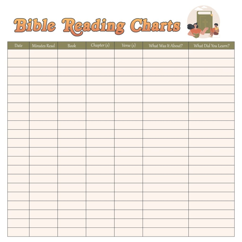 Bible Reading Chart Printable We Love Printables