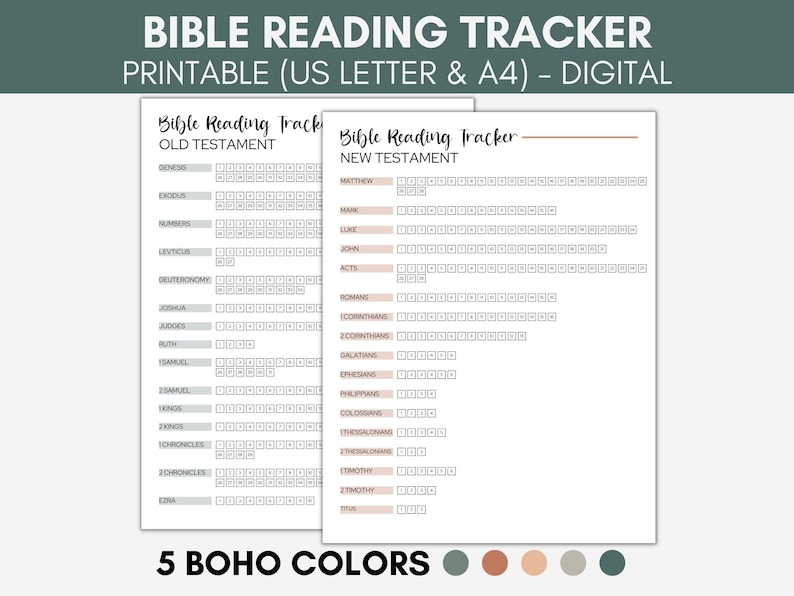 Bible Tracker Printable Bible Books Printable Tracker Bible Reading 