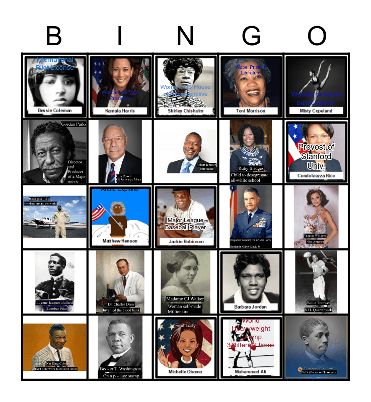 Black History Month Bingo Free Printable