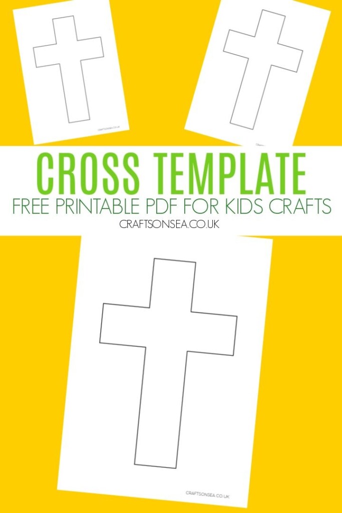 Blank Cross Template FREE Printable PDF Crafts On Sea Templates 