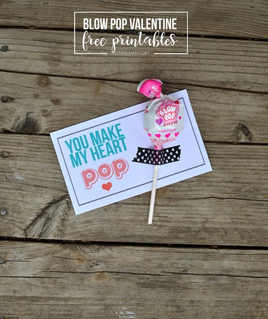 Blow Pop Valentine Free Printable Free Printable