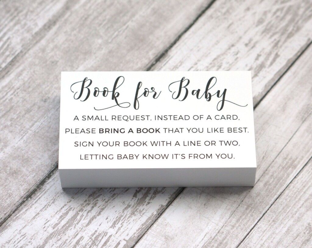 Book For Baby Request Books Instead Of A Card Baby Shower Invitation 
